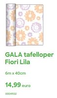 Promoties Gala tafelloper fiori lila - Gala - Geldig van 01/04/2024 tot 31/07/2024 bij Ava