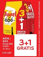 Promotions Bière duvel 666 3+1 gratis - Duvel - Valide de 24/04/2024 à 07/05/2024 chez Alvo