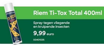 Promoties Riem ti tox total - Huismerk - Ava - Geldig van 01/04/2024 tot 31/07/2024 bij Ava