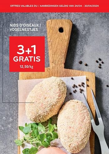 Promoties Nids d’oiseaux 3+1 gratis - Huismerk - Alvo - Geldig van 24/04/2024 tot 07/05/2024 bij Alvo