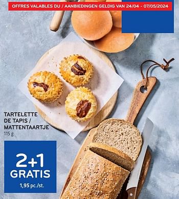 Promoties Tartelette de tapis 2+1 gratis - Huismerk - Alvo - Geldig van 24/04/2024 tot 07/05/2024 bij Alvo