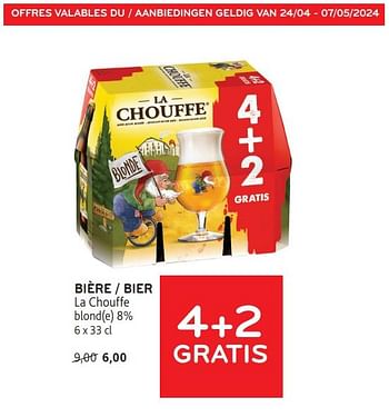 Promoties Bière la chouffe 4+2 gratis - Brasserie d'Achouffe - Geldig van 24/04/2024 tot 07/05/2024 bij Alvo
