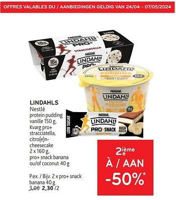 Promoties Lindahls nestlé 2ième à -50% - Nestlé - Geldig van 24/04/2024 tot 07/05/2024 bij Alvo