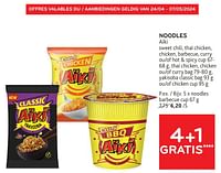 Promotions Noodles aïki 4+1 gratis - Aiki - Valide de 24/04/2024 à 07/05/2024 chez Alvo