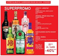 Promotions Apéritif baileys + original spiced gold rum captain morgan 2ième à -40% - Baileys - Valide de 24/04/2024 à 07/05/2024 chez Alvo