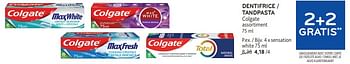 Promoties Dentifrice colgate 2+2 gratis - Colgate - Geldig van 24/04/2024 tot 07/05/2024 bij Alvo
