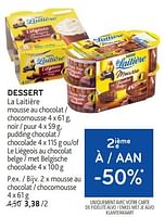Promotions Dessert la laitière 2ième à -50% - La Laitiere - Valide de 24/04/2024 à 07/05/2024 chez Alvo