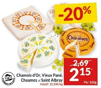Promotions Chamois d`or vieux pané, chaumes ef saint albray - Produit maison - Intermarche - Valide de 23/04/2024 à 28/04/2024 chez Intermarche