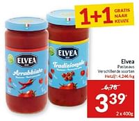 Promoties Elvea pastasaus - Elvea - Geldig van 23/04/2024 tot 28/04/2024 bij Intermarche
