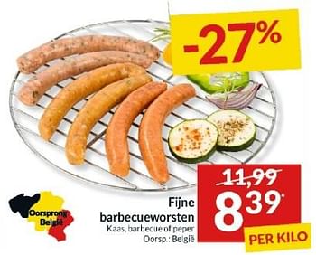 Promotions Fijne barbecueworsten - Produit maison - Intermarche - Valide de 23/04/2024 à 28/04/2024 chez Intermarche