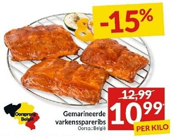 Promoties Gemarineerde varkensspareribs - Huismerk - Intermarche - Geldig van 23/04/2024 tot 28/04/2024 bij Intermarche