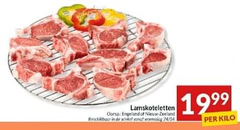 Promotions Lamskoteletten - Produit maison - Intermarche - Valide de 23/04/2024 à 28/04/2024 chez Intermarche