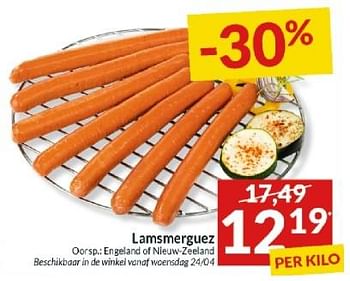 Promoties Lamsmerguez - Huismerk - Intermarche - Geldig van 23/04/2024 tot 28/04/2024 bij Intermarche