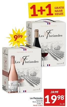 Promoties Les floriandes franse wijin rood wit of rosé - Rosé wijnen - Geldig van 23/04/2024 tot 28/04/2024 bij Intermarche
