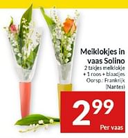 Promoties Meiklokjes in vaas solino - Huismerk - Intermarche - Geldig van 23/04/2024 tot 28/04/2024 bij Intermarche