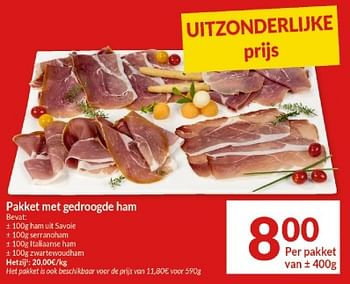 Promotions Pakket met gedroogde ham - Produit maison - Intermarche - Valide de 23/04/2024 à 28/04/2024 chez Intermarche