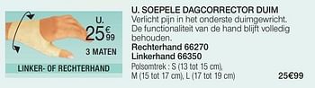 Promotions Soepele dagcorrector duim - Epitact - Valide de 01/04/2024 à 30/06/2024 chez Damart