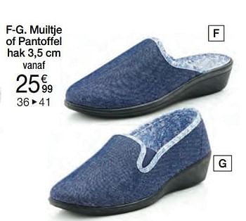 Promotions Muiltje of pantoffel - Produit Maison - Damart - Valide de 01/04/2024 à 30/06/2024 chez Damart