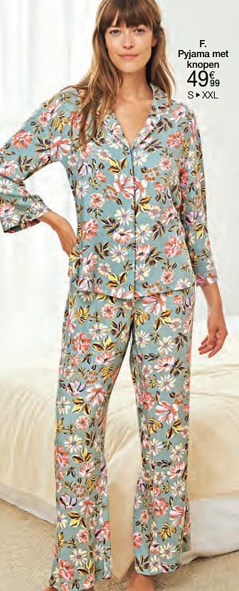 Promotions Pyjama met knopen - Produit Maison - Damart - Valide de 01/04/2024 à 30/06/2024 chez Damart
