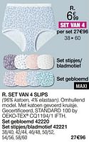 Promoties Set van 4 slips - Huismerk - Damart - Geldig van 01/04/2024 tot 30/06/2024 bij Damart