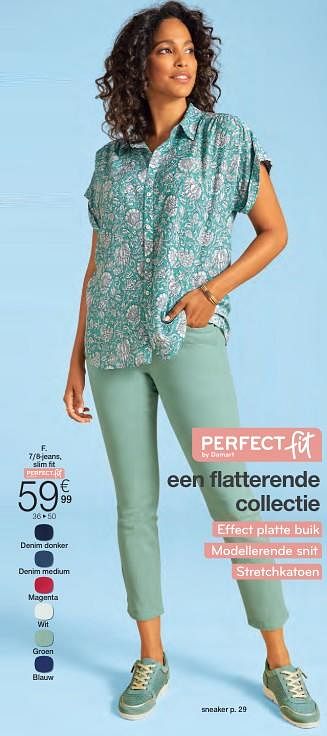 Promoties 7-8-jeans, slim fit - Huismerk - Damart - Geldig van 01/04/2024 tot 30/06/2024 bij Damart