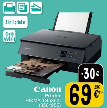 Promotions Canon printer pixma ts5350i - Canon - Valide de 23/04/2024 à 06/05/2024 chez Cora