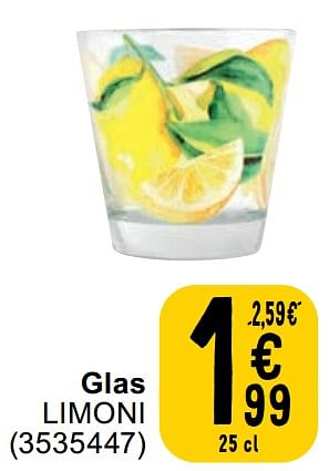 Promoties Glas limoni - Huismerk - Cora - Geldig van 23/04/2024 tot 06/05/2024 bij Cora