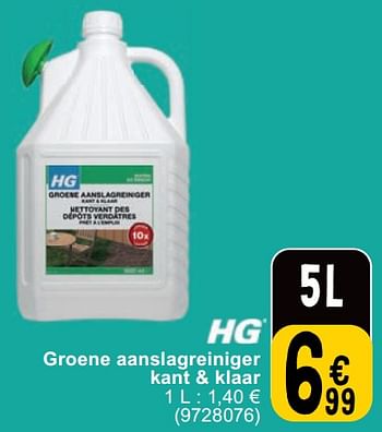 Promoties Groene aanslagreiniger kant + klaar - HG - Geldig van 23/04/2024 tot 06/05/2024 bij Cora