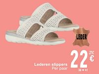 Promoties Lederen slippers - Huismerk - Cora - Geldig van 23/04/2024 tot 06/05/2024 bij Cora