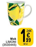 Promoties Mok limoni - Huismerk - Cora - Geldig van 23/04/2024 tot 06/05/2024 bij Cora