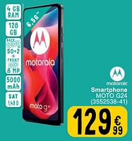 Promoties Motorola smartphone moto g24 - Motorola - Geldig van 23/04/2024 tot 06/05/2024 bij Cora