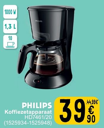 Promoties Philips koffiezetapparaat hd7461 20 - Philips - Geldig van 23/04/2024 tot 06/05/2024 bij Cora