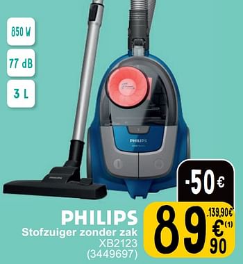 Promotions Philips stofzuiger zonder zak xb2123 - Philips - Valide de 23/04/2024 à 06/05/2024 chez Cora