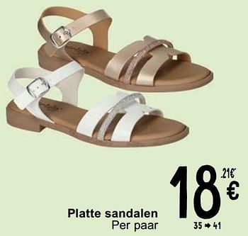 Promoties Platte sandalen - Huismerk - Cora - Geldig van 23/04/2024 tot 06/05/2024 bij Cora