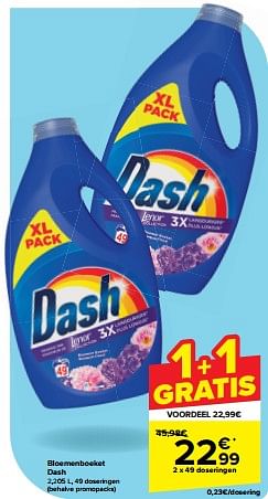 Promotions Bloemenboeket dash - Dash - Valide de 24/04/2024 à 30/04/2024 chez Carrefour