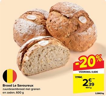 Promotions Brood le savoureux - Produit maison - Carrefour  - Valide de 24/04/2024 à 30/04/2024 chez Carrefour