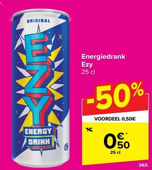 Promotions Energiedrank ezy - Ezy - Valide de 24/04/2024 à 30/04/2024 chez Carrefour