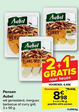 Promoties Gegrilde witte pensen - Aubel - Geldig van 24/04/2024 tot 30/04/2024 bij Carrefour