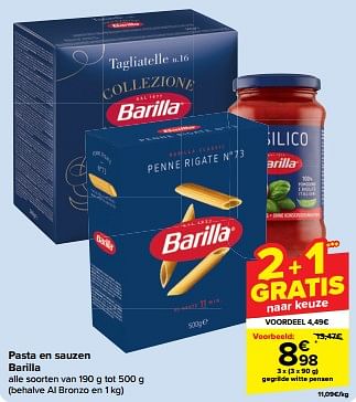 Promotions Gegrilde witte pensen - Barilla - Valide de 24/04/2024 à 30/04/2024 chez Carrefour
