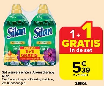 Promoties Set wasverzachters aromatherapy silan - Silan - Geldig van 24/04/2024 tot 30/04/2024 bij Carrefour