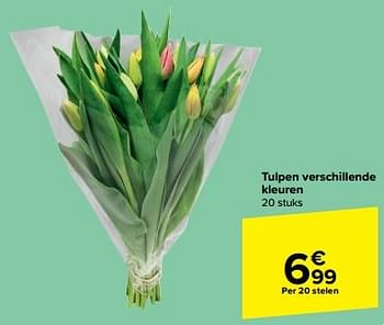 Promotions Tulpen verschillende kleuren - Produit maison - Carrefour  - Valide de 24/04/2024 à 30/04/2024 chez Carrefour