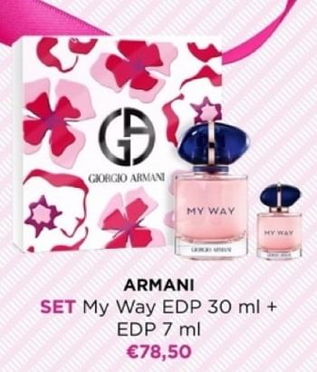 Promoties Armani set my way - Armani - Geldig van 22/04/2024 tot 28/04/2024 bij ICI PARIS XL