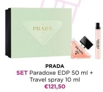 Promoties Prada set paradoxe + travel spray - Prada - Geldig van 22/04/2024 tot 28/04/2024 bij ICI PARIS XL