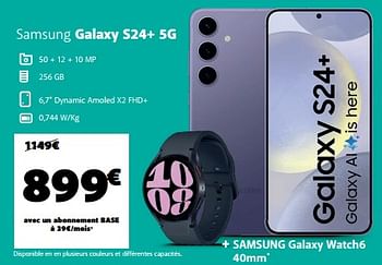 Promoties Samsung galaxy s24+ 5g - Samsung - Geldig van 18/04/2024 tot 07/05/2024 bij Base