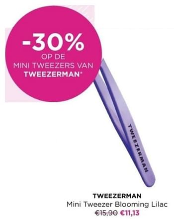 Promotions Tweezerman mini tweezer blooming lilac - Tweezerman - Valide de 22/04/2024 à 28/04/2024 chez ICI PARIS XL