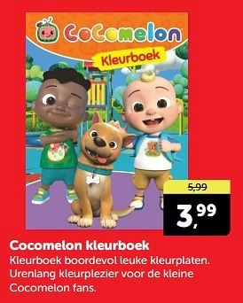 Promoties Cocomelon kleurboek - Huismerk - Boekenvoordeel - Geldig van 20/04/2024 tot 28/04/2024 bij BoekenVoordeel