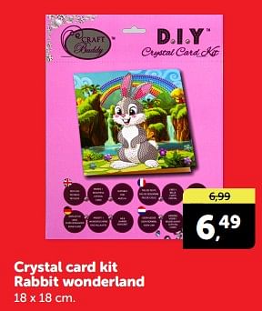 Promotions Crystal card kit rabbit wonderland - Crystal Card Kit - Valide de 20/04/2024 à 28/04/2024 chez BoekenVoordeel