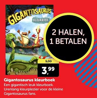 Promoties Gigantosaurus kleurboek - Huismerk - Boekenvoordeel - Geldig van 20/04/2024 tot 28/04/2024 bij BoekenVoordeel