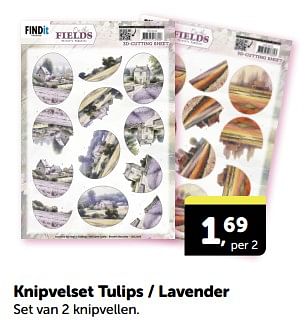 Promoties Knipvelset tulips lavender - Huismerk - Boekenvoordeel - Geldig van 20/04/2024 tot 28/04/2024 bij BoekenVoordeel