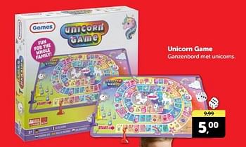 Promoties Unicorn game ganzenbord met unicorns - Grafix - Geldig van 20/04/2024 tot 28/04/2024 bij BoekenVoordeel
